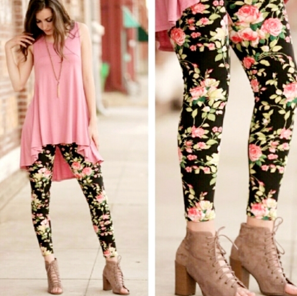 FLORAL Leggings by Cherish NWT - Picture 8 of 8